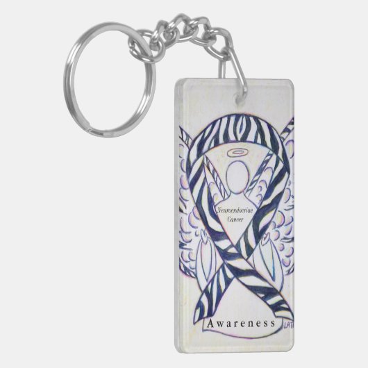 Neuroendocriene kanker Bewustheid Koolstofkringloo Sleutelhanger (Voorkant Links)