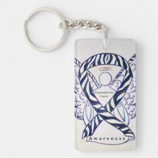 Neuroendocriene kanker Bewustheid Koolstofkringloo Sleutelhanger (Voorkant)