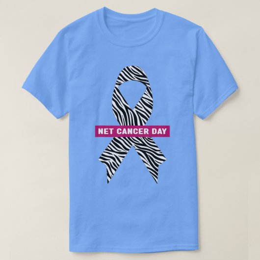 Neuroendocriene kanker Bewustheid WereldNET-kanker T-shirt (Design voorkant)