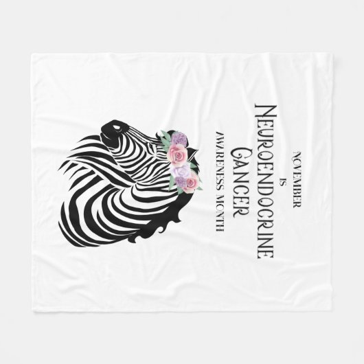 Neuroendocriene kanker Bewustmakingsdeken Fleece Deken (Voorkant (Horizontaal))