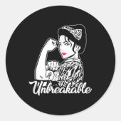 Neuroendocriene kanker Onbreekbaar lint Ronde Sticker (Voorkant)