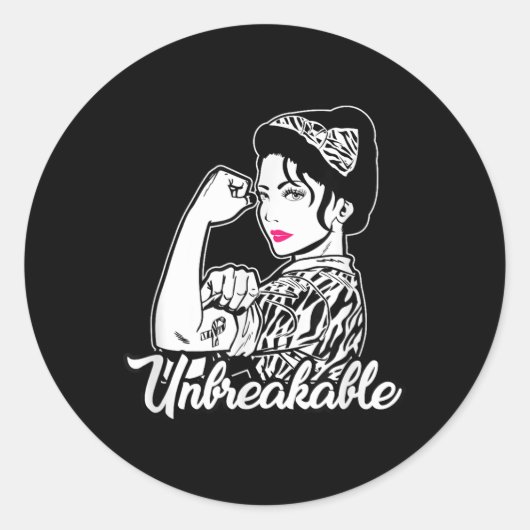 Neuroendocriene kanker Onbreekbaar lint Ronde Sticker (Voorkant)