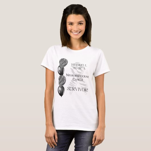 Neuroendocriene kanker Overlevende T-Shirt (Voorkant volledig)