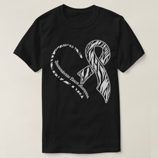 Neuroendocriene kanker Survivor Heart Warrior Pull T-shirt (Design voorkant)