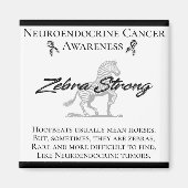 Neuroendocriene kanker Zebra Magneet (Voorkant)