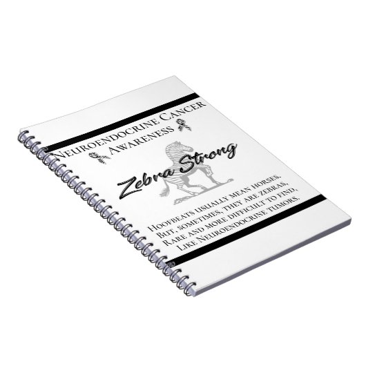 Neuroendocriene kanker Zebra Notitieboek (Rechterzijde)