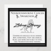 Neuroendocriene kanker Zebra Notitiekaartje (Voorkant / Achterkant)