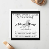 Neuroendocriene kanker Zebra Notitiekaartje (Voorkant / Achterkant in situ)