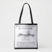 Neuroendocriene kanker Zebra Tote Bag (Voorkant)