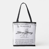 Neuroendocriene kanker Zebra Tote Bag (Achterkant)