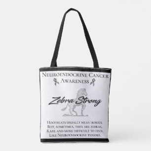 Neuroendocriene kanker Zebra Tote Bag