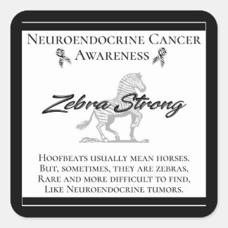 Neuroendocriene kanker Zebra Vierkante Sticker