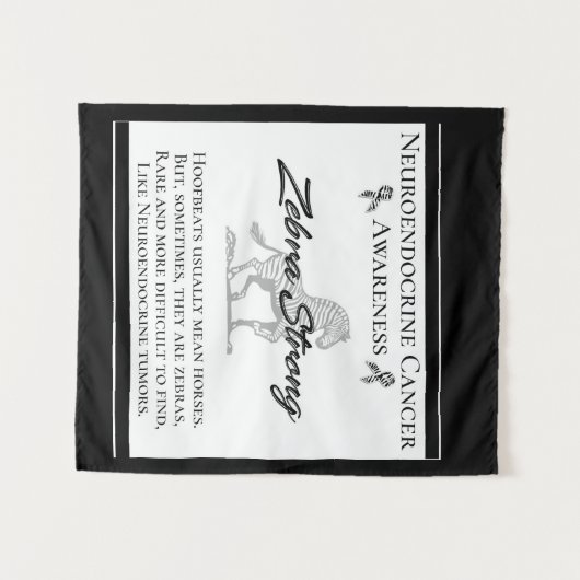 Neuroendocriene kanker Zebra Wandkleed (Voorkant (horizontaal))