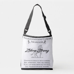 Neuroendocriene Zebra voor kankervoorlichting Crossbody Tas