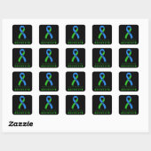 Neurofibromatose Advocate Black Square Sticker (Vel)