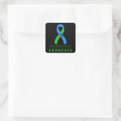 Neurofibromatose Advocate Black Square Sticker (Tas)