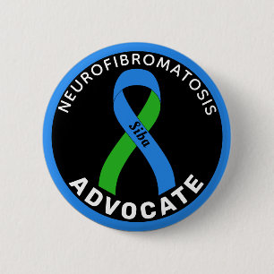 Neurofibromatose Advocate Ribbon Black Button