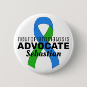 Neurofibromatose Advocate Ribbon White Button (Voorkant)