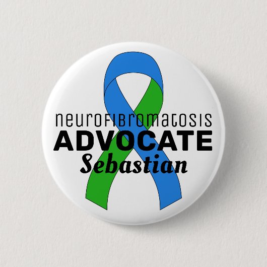Neurofibromatose Advocate Ribbon White Button (Voorkant)