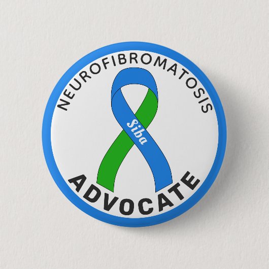 Neurofibromatose Advocate Ribbon White Button (Voorkant)