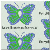 Neurofibromatose Butterfly Awareness Ribbon Stof (Close Up)