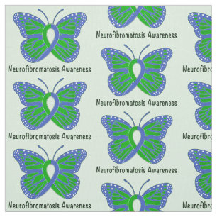 Neurofibromatose Butterfly Awareness Ribbon Stof