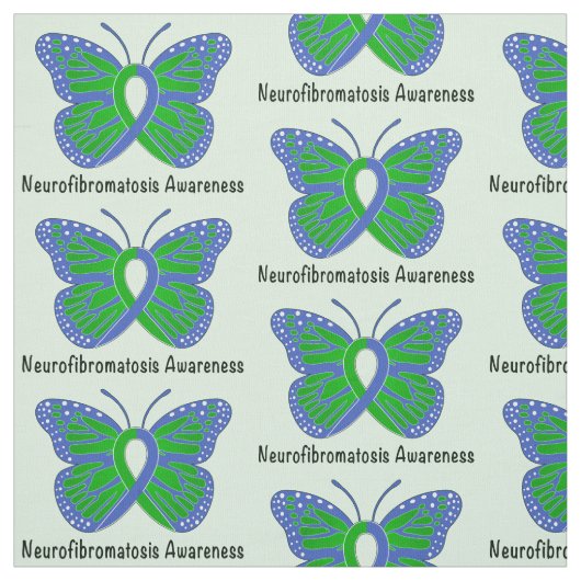 Neurofibromatose Butterfly Awareness Ribbon Stof (Swatch)
