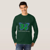 Neurofibromatose Butterfly Awareness Ribbon T-shirt (Voorkant volledig)