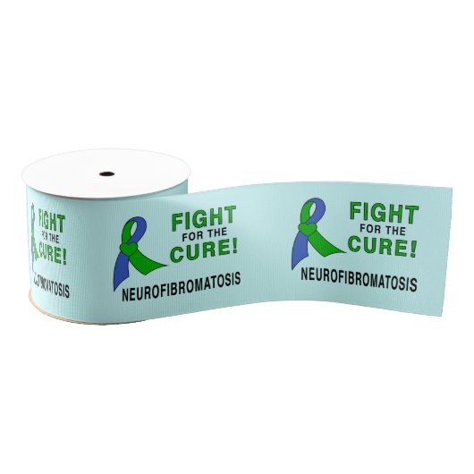 Neurofibromatose Lint: Vecht voor de Cure! 7,6 cm Grosgrain Lint (Spoel)