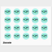Neurofibromatosis Awareness Ribbon of Hope Ronde Sticker (Vel)