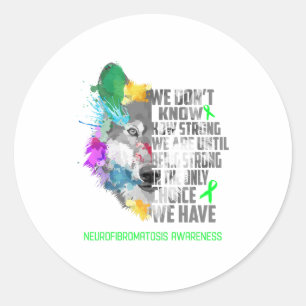 Neurofibromatosis Awareness Ribbon Support Giften Ronde Sticker