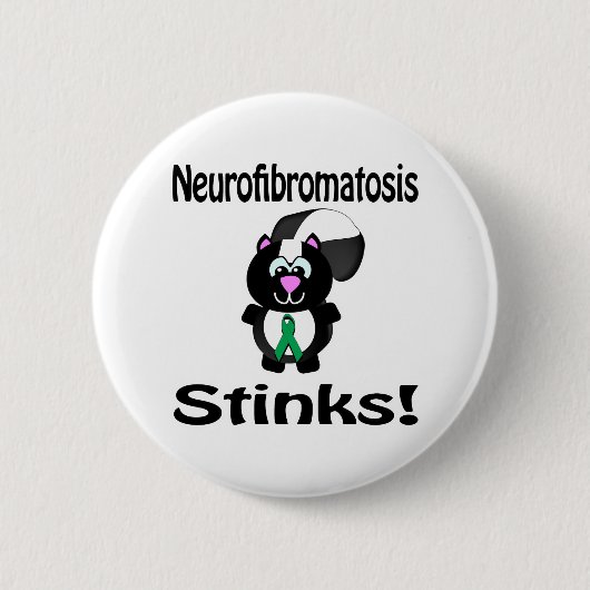Neurofibromatosis Stinks Skunk Awareness Design Ronde Button 5,7 Cm (Voorkant)