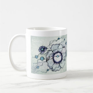 Neurografische Abstracte Kunst Bloem | Inktlijntek Koffiemok
