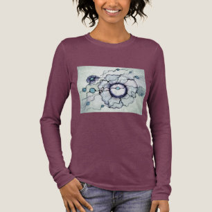Neurografische Abstracte Kunst Bloem Inktlijntek Tri-Blend Shirt