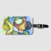 Neurografische kunst op bagagelabel (Voorkant (horizontaal))