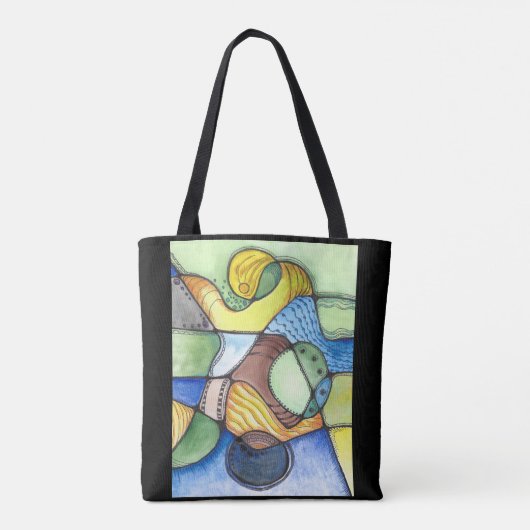Neurografische kunst tote bag (Achterkant)