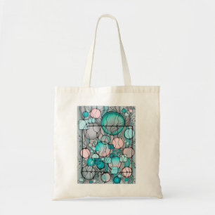 Neurografische Kunst Uniseks T-Shirt Blauw Turquoi Tote Bag