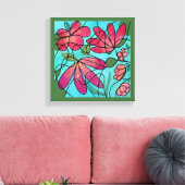 NEUROGRAFISCHE LENTEBLOEMEN WATERVERVEN CANVAS AFDRUK (Insitu (Woonkamer))