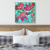 NEUROGRAFISCHE LENTEBLOEMEN WATERVERVEN CANVAS AFDRUK (Insitu (Slaapkamer))