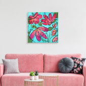 NEUROGRAFISCHE LENTEBLOEMEN WATERVERVEN CANVAS AFDRUK (Insitu (Woonkamer))