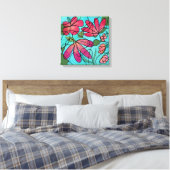 NEUROGRAFISCHE LENTEBLOEMEN WATERVERVEN CANVAS AFDRUK (Insitu (Slaapkamer))