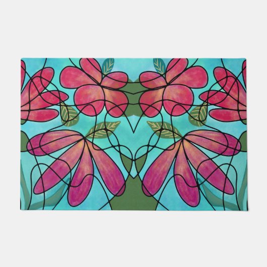 NEUROGRAFISCHE LENTEBLOEMEN WATERVERVEN DEURMAT (Voorkant)