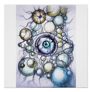 Neurografische Oog Perceptie Abstract Perfect Poster