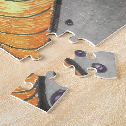 Neurografische vierkante kunst legpuzzel (Zijkant)