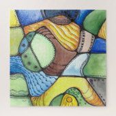 Neurografische vierkante kunst legpuzzel (Verticaal)