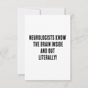 Neurologen kennen de hersenen van binnen en van bu bedankkaart