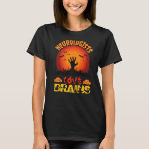 Neurologen Love Brains Halloween Doctor Neurolog T-shirt