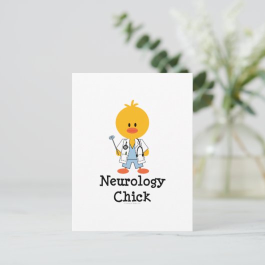 Neurologie Chick Briefkaart (Staand voorkant)