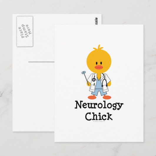 Neurologie Chick Briefkaart (Voorkant / Achterkant)