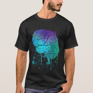 Neurologie Colorful Human Brain Doctor Neurologen T-shirt
